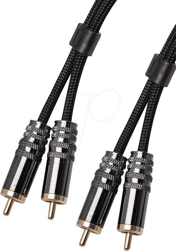 Audiokabel 2x Cinch Stecker 2x Cinch Stecker 1,5m Shiverpeaks (569x811), Png Download