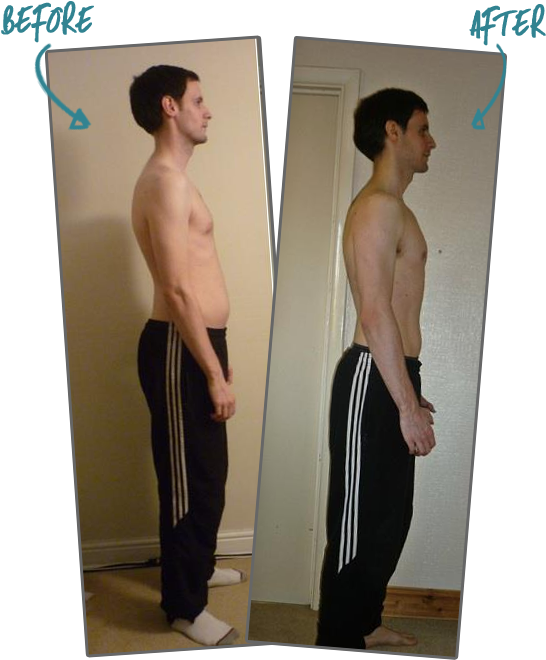 James P Before And After Copy (575x707), Png Download