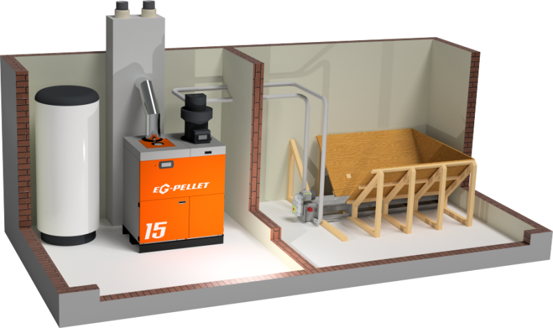 Pellet Vacuum 2 Supply System For Central Heating Boiler (800x475), Png Download