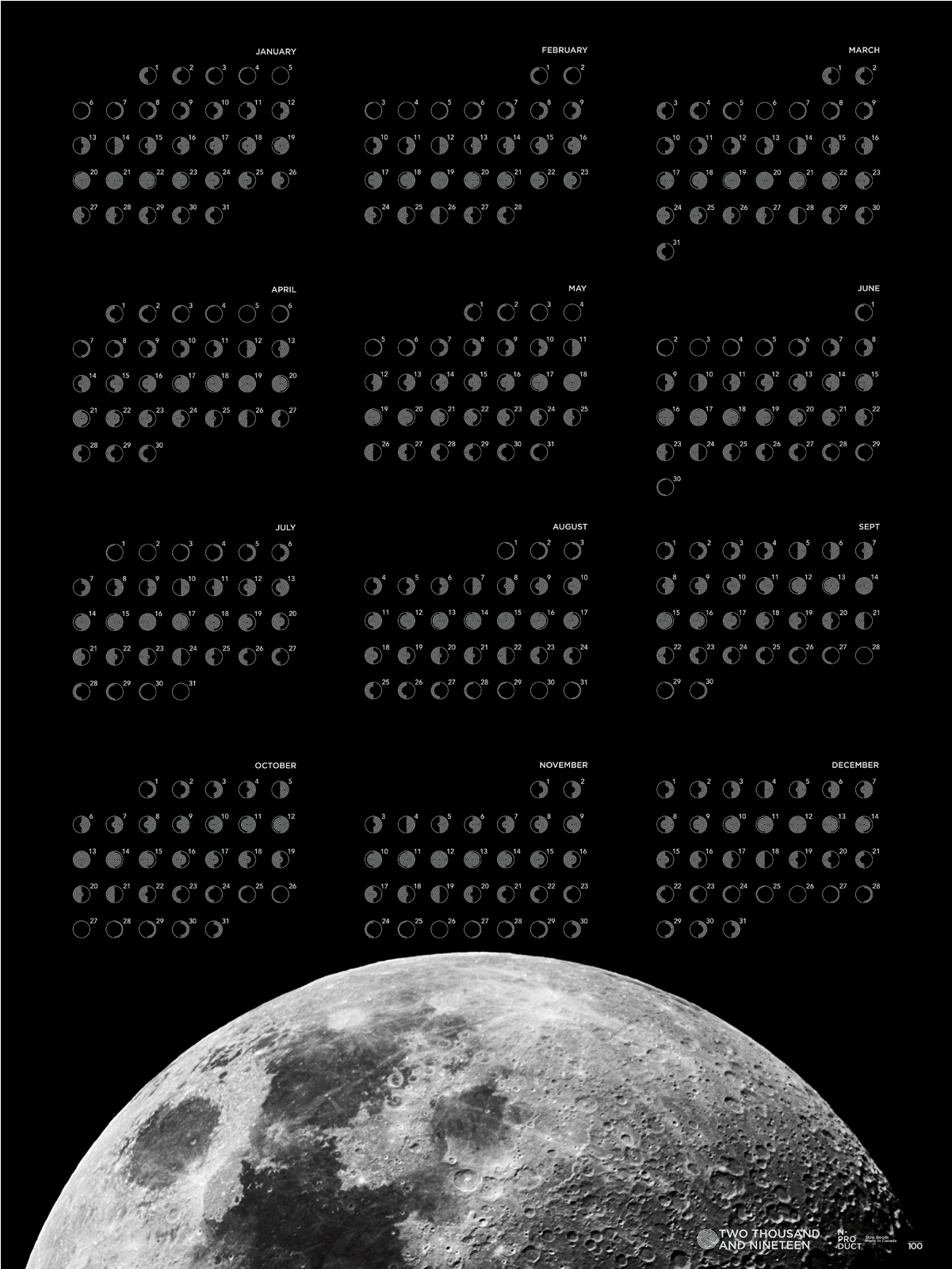 Moon Phases Png (1600x1600), Png Download
