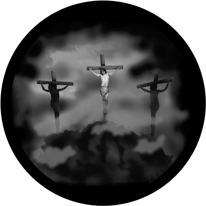 Jesus - Three Crosses (800x800), Png Download