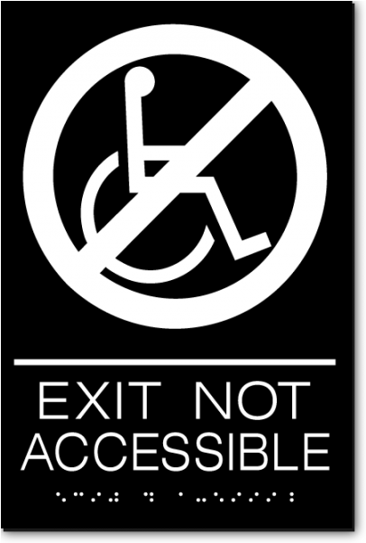 Exit Not Accessible Sign (600x600), Png Download