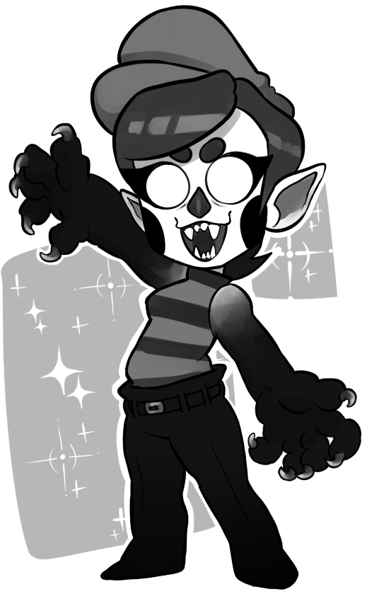 Sparkly Chibi (598x886), Png Download