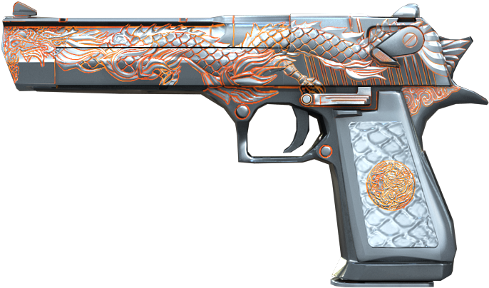 Desert Eagle-immortal Dragon Noble Silver (842x491), Png Download