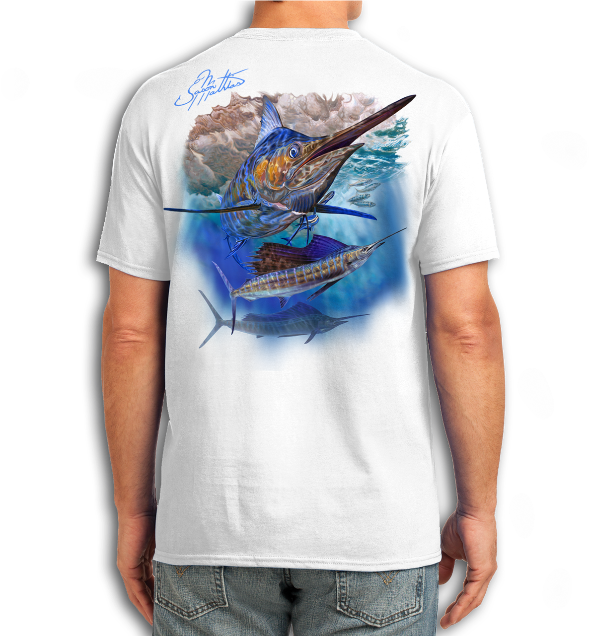 Blue Marlin Sailfish Cotton Feel Tech (1280x1280), Png Download