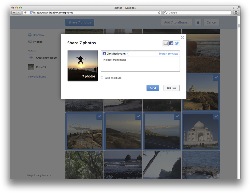 Dropboxphotosharing (994x768), Png Download
