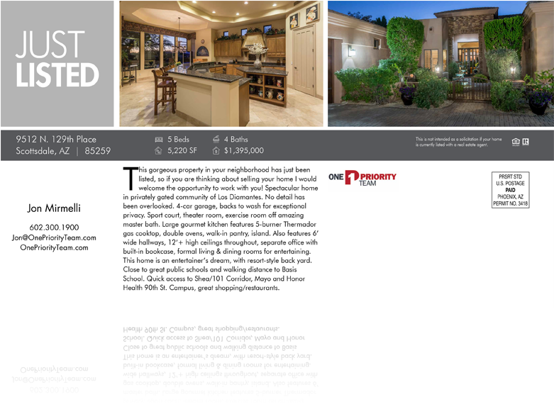 Just Listed Postcard (800x800), Png Download