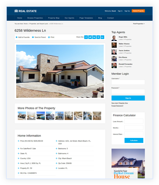 The Property Detail Page Acts As An Individual Portfolio (730x660), Png Download