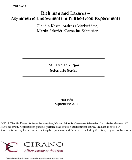 Rich Man And Lazarus Asymmetric Endowments In Public-good (612x792), Png Download