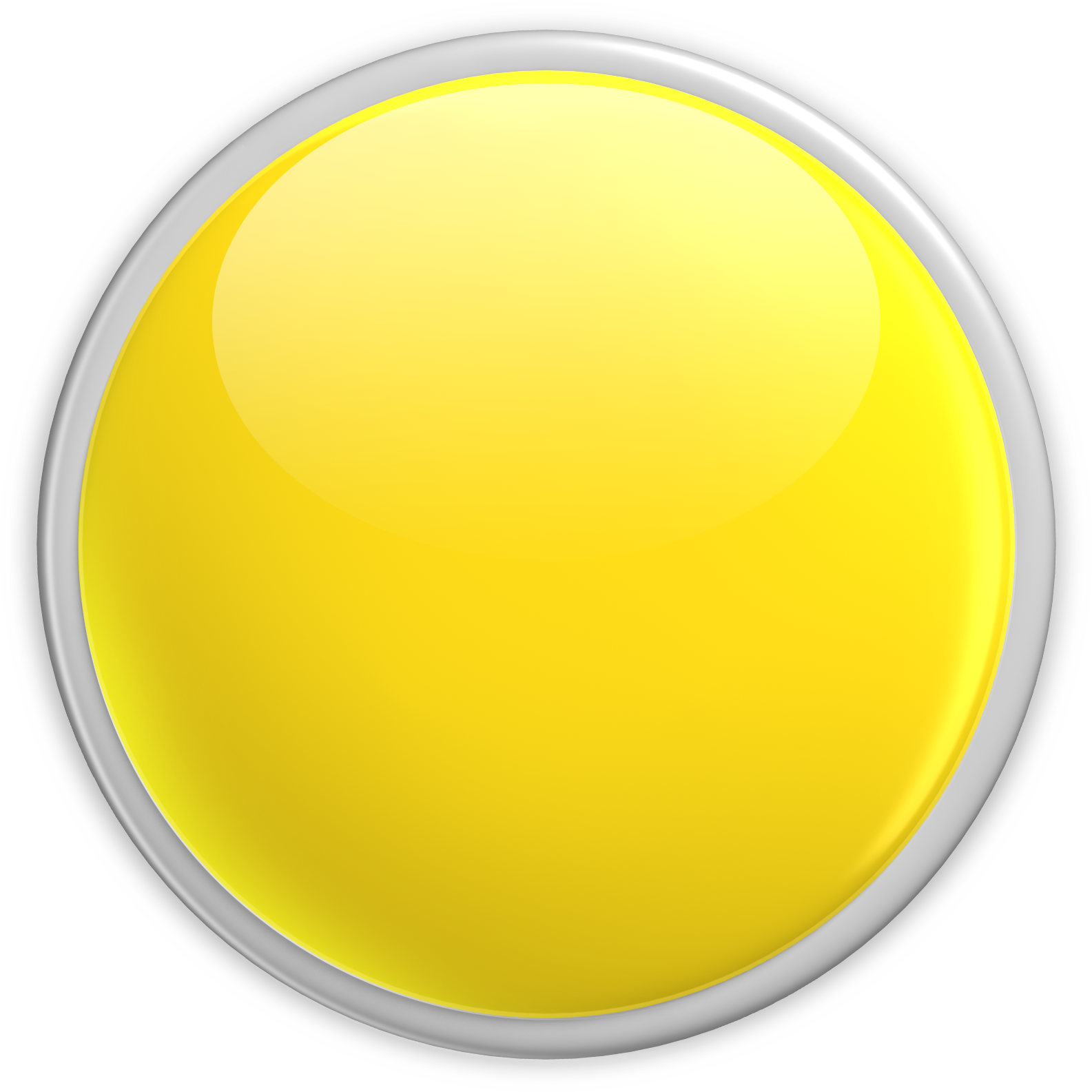 Badge Blank Button Yellow 1600 Clr (1600x1600), Png Download