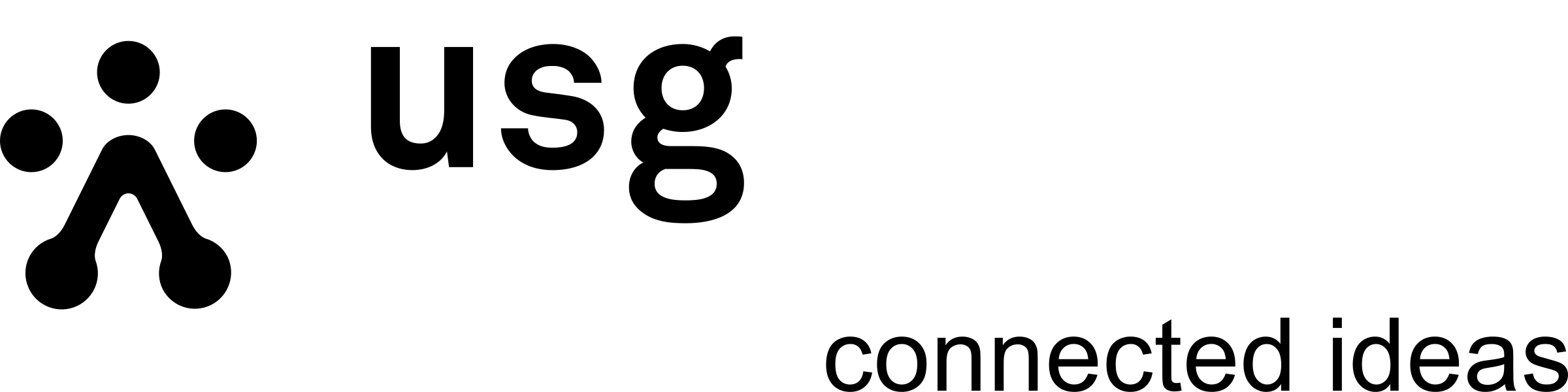 Usg Connected Ideas Logo Black And White (2400x600), Png Download