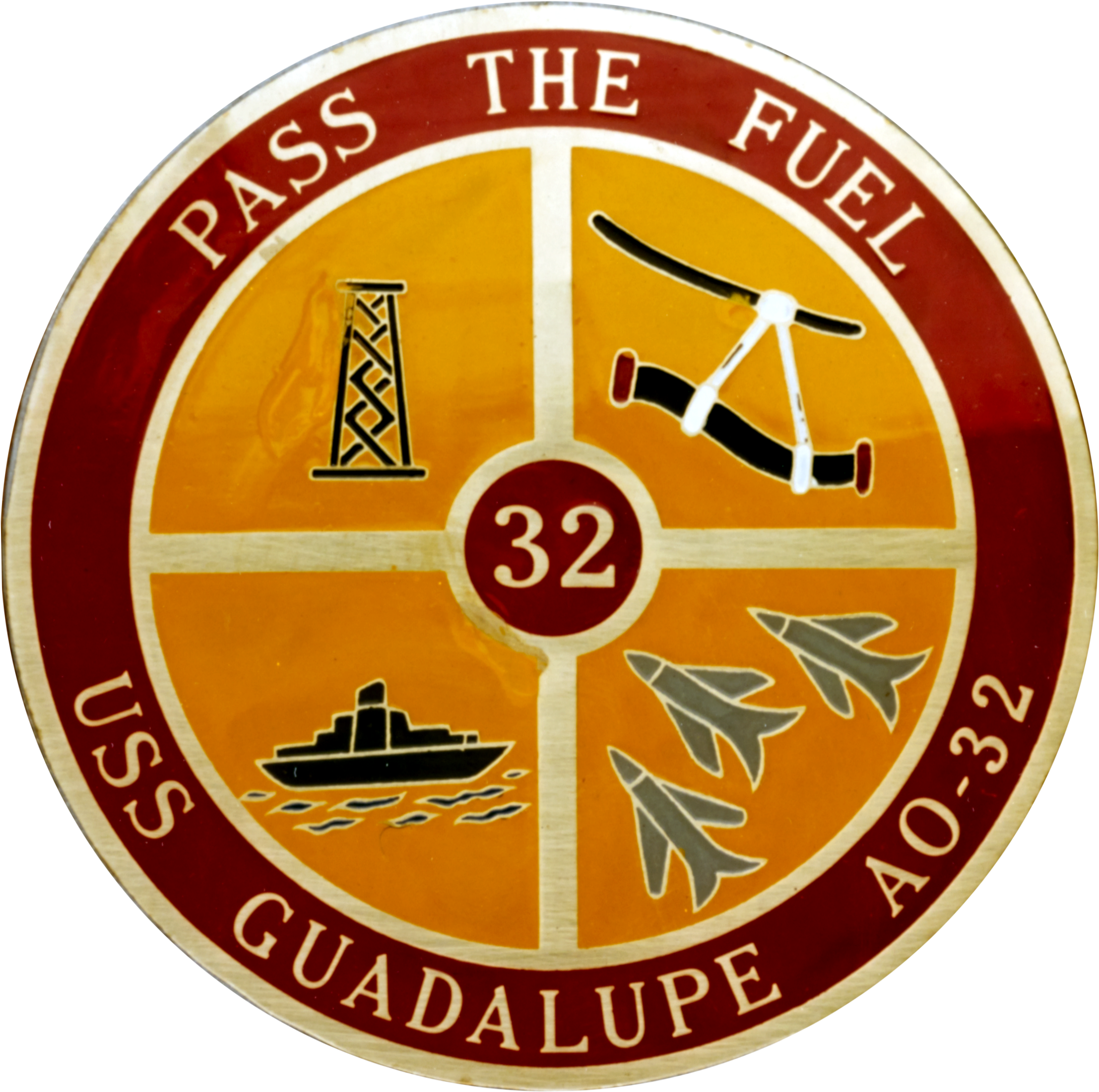 Uss Guadalupe Insignia, 1975 (nh 85753 (2238x2225), Png Download