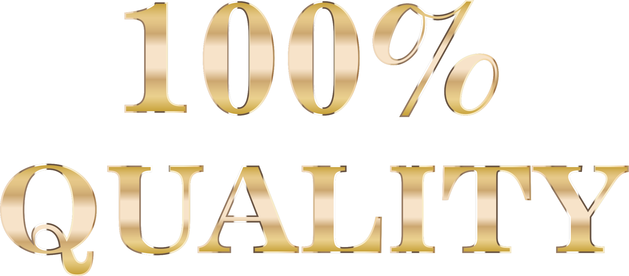 This Free Icons Png Design Of 100 Percent Quality Typography (2165x952), Png Download