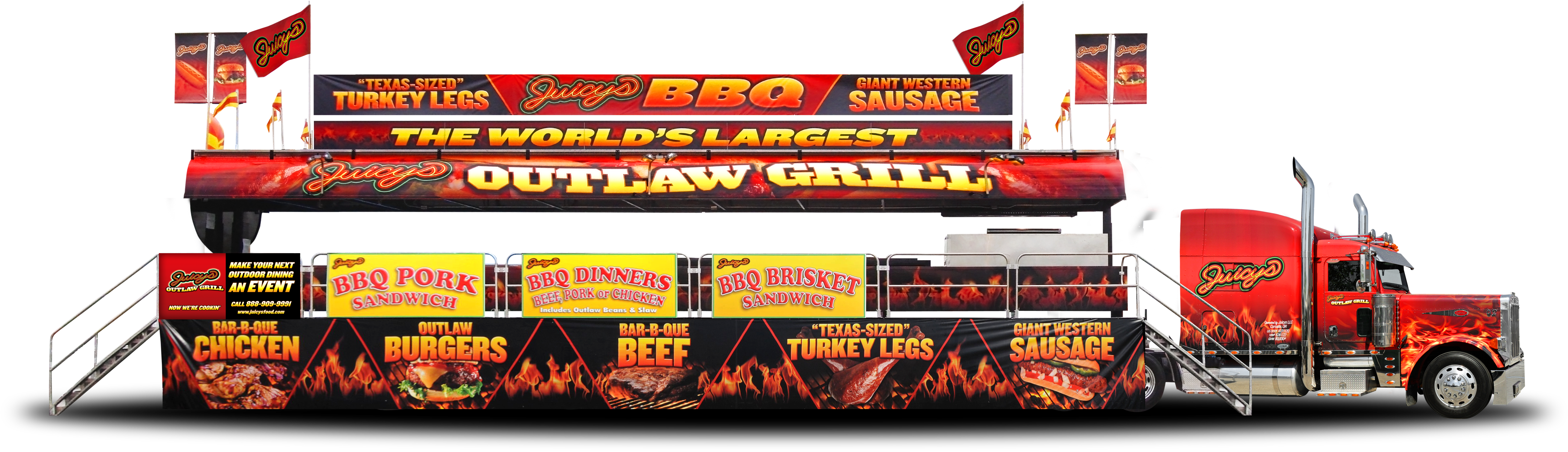 Outlaw Grill Images (5400x1929), Png Download