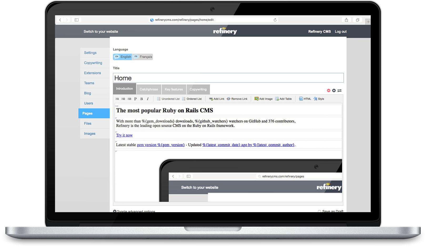 Refinery Cms Admin Ui (1624x970), Png Download