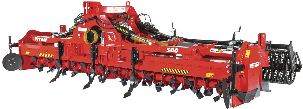 Stone Buriers With Rear Roller Type Titan (1200x433), Png Download