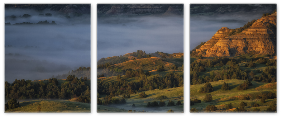 Theodore Roosevelt National Park Panoramic Canvas Set (1024x1024), Png Download