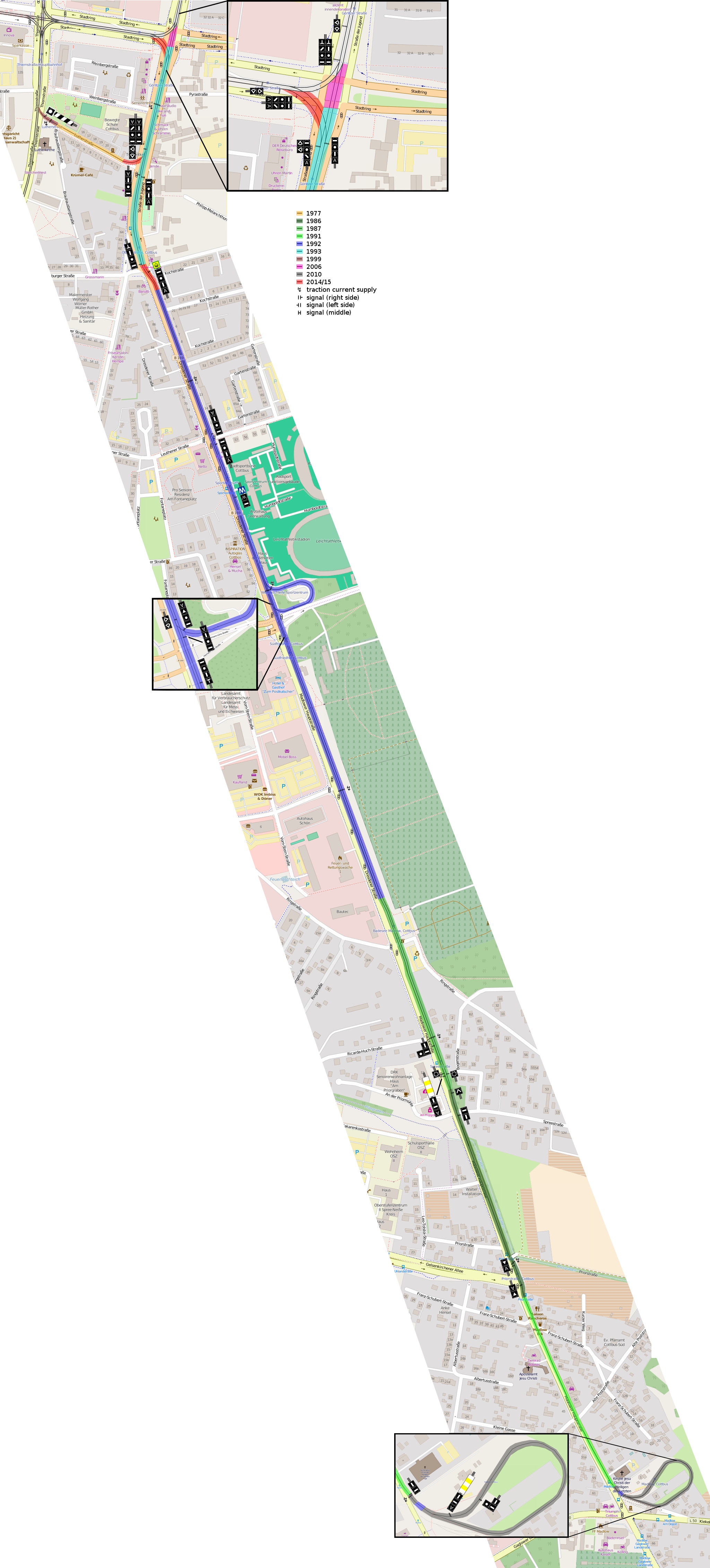 000 Stadtring-madlow Map And Signalling (2048x4525), Png Download