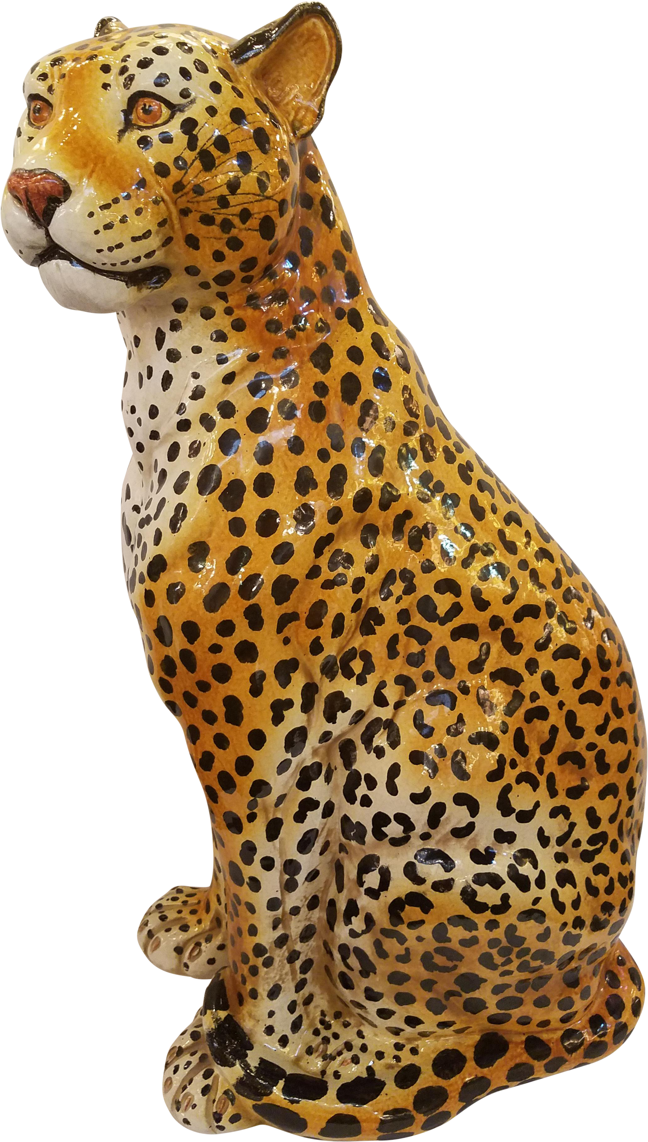 M#century Modern Italian Ceramic Leopard - Ceramic (2314x4080), Png Download