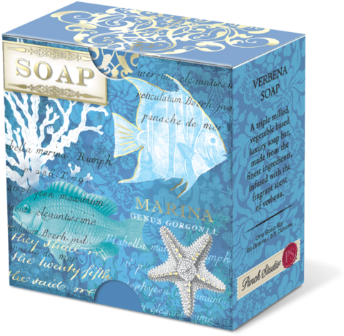 Deep Sea Wonders Soap - Punch Studio Purple Butterfly Green Tea Pleat-wrapped (600x600), Png Download