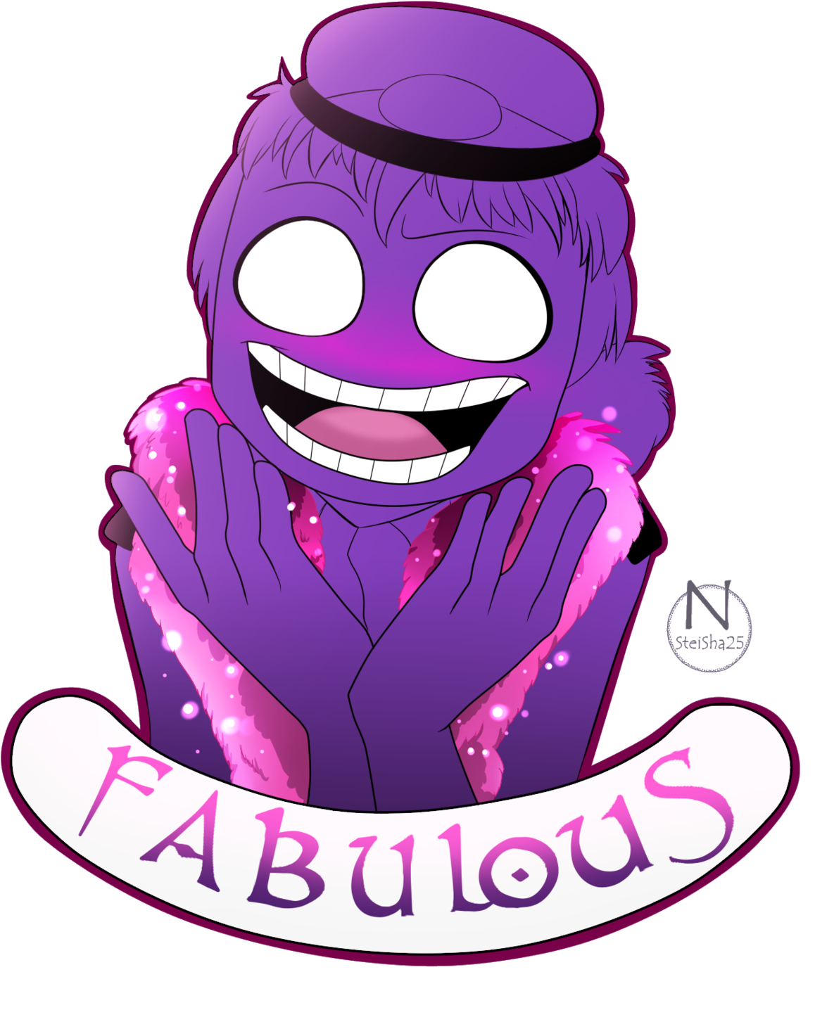 Purple Guy I M Fabulous By N Steisha25-d8d8hrh - Cute Purple Guy (1280x1480), Png Download