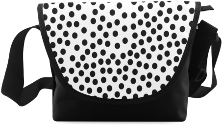 Black Polka Dot Design Crossbody Bag - Artsadd Custom Glitter Dandelion Classic Laptop Shoulder (500x500), Png Download