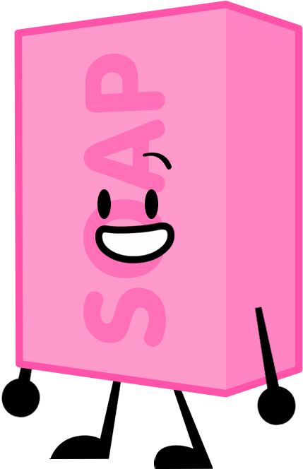 Soap Pose - Cartoon Soap Bar Png (436x669), Png Download