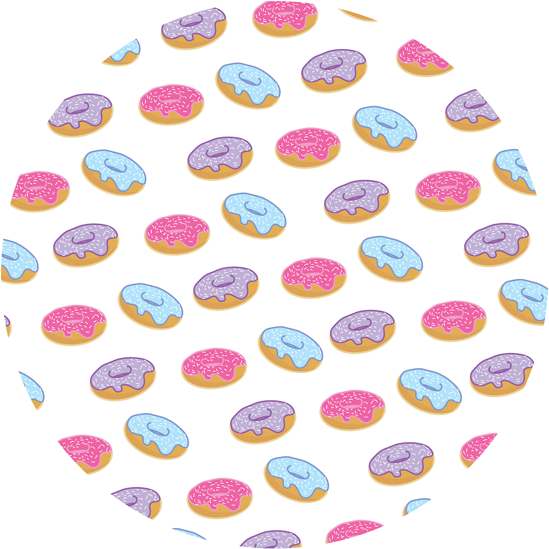 Donuts And Daggers - Circle (1200x1200), Png Download