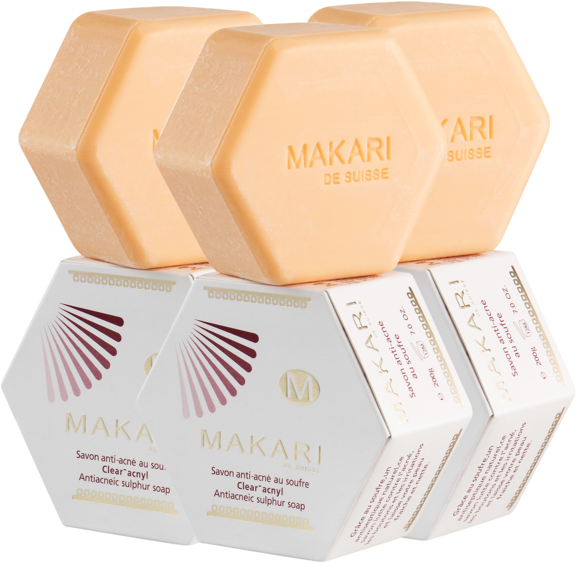 Sulfur Acnyl Soap Trio - Makari De Suisse Caviar Enriched Soap Special (2295x2295), Png Download
