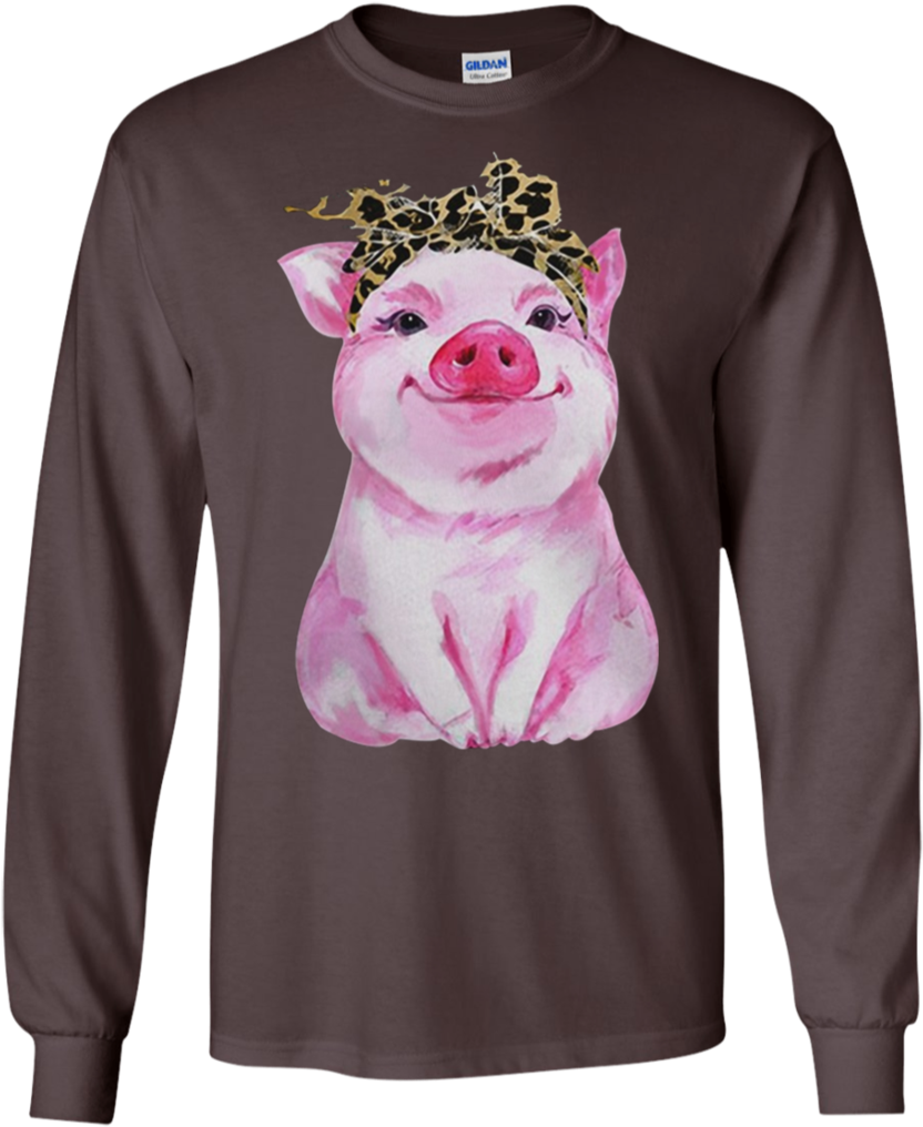 Order Farmer Little Watercolor Pig Shirt G240 Gildan - Ugly Red Vs Blue Christmas Sweater Holiday Sweater (1024x1024), Png Download