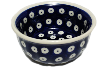 5" Snack Bowl In Polka Dot Pattern - Ceramic (480x463), Png Download