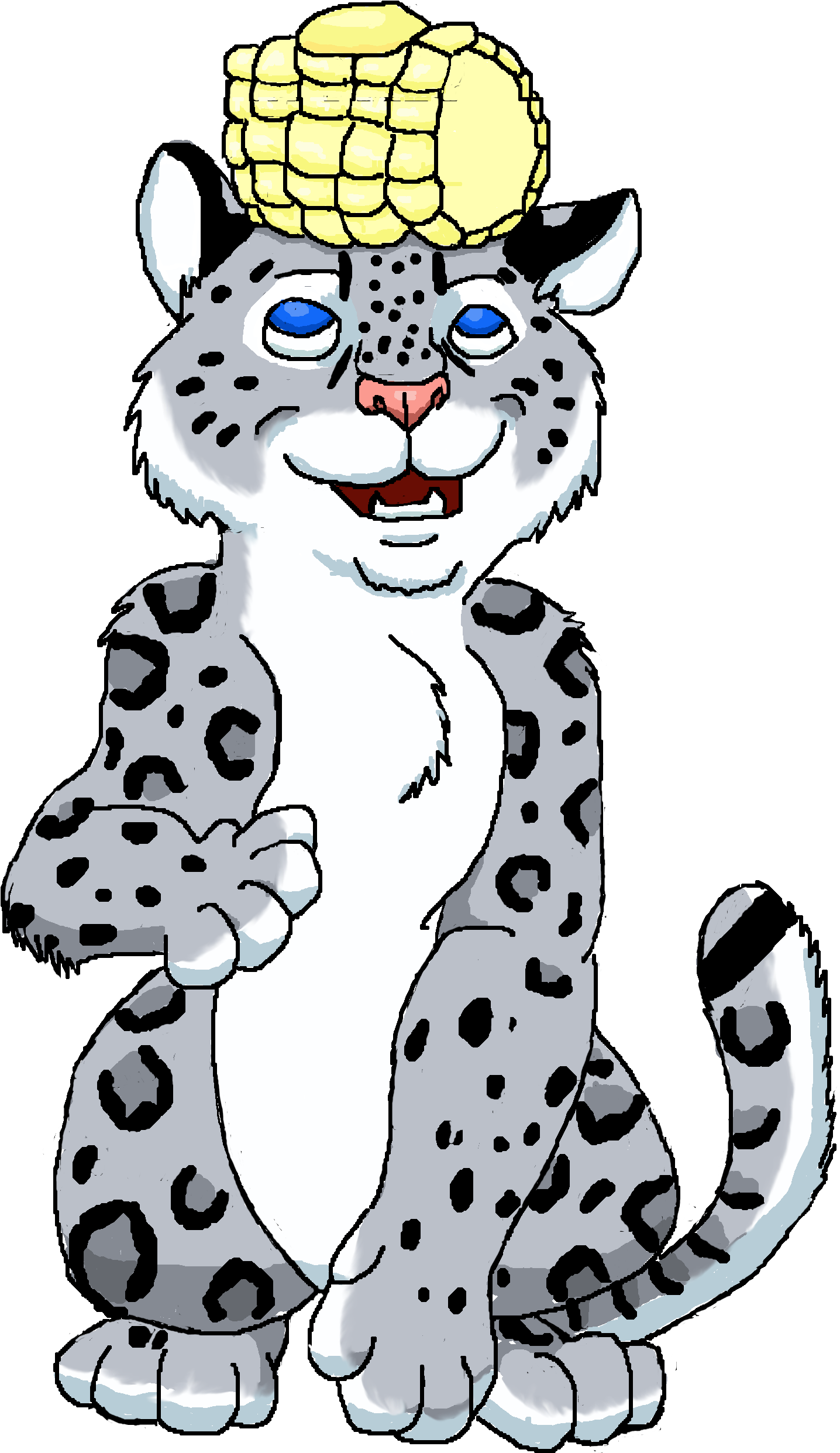 Corn On The Cub - Snow Leopard (1870x3200), Png Download