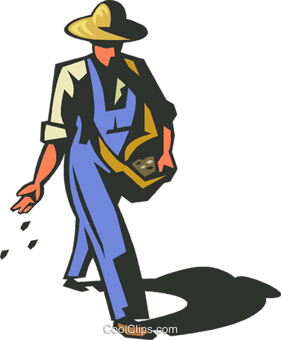 Farmer Planting Seeds Royalty Free Vector Clip Art - Skilled Worker Mid Atlantic Colonies (396x480), Png Download