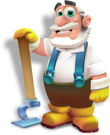 Grandpa Is Here To Help You Get Started With The Produce - Grandpa Was A Farmer Cartoon (357x436), Png Download