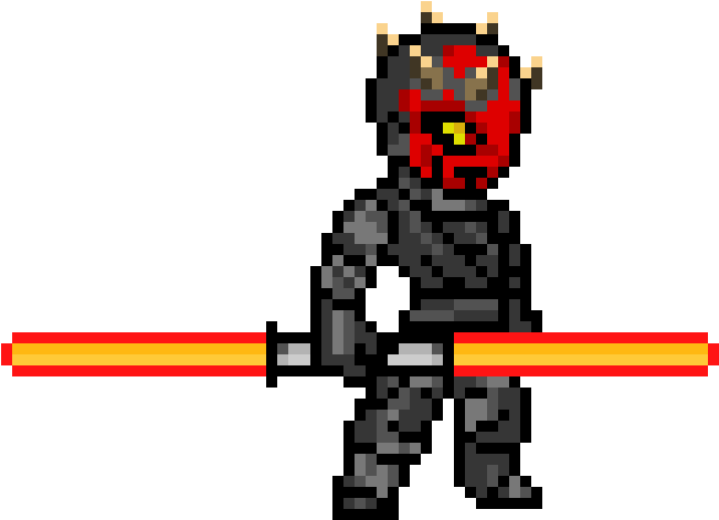 Darth Maul Pixel Art (780x610), Png Download