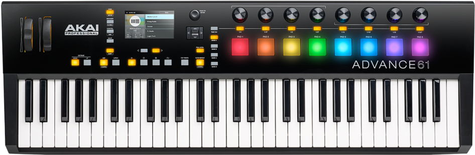 Included With Each Advance Keyboard Is The Virtual - Akai Advance 61 Controller Keyboard (1000x625), Png Download
