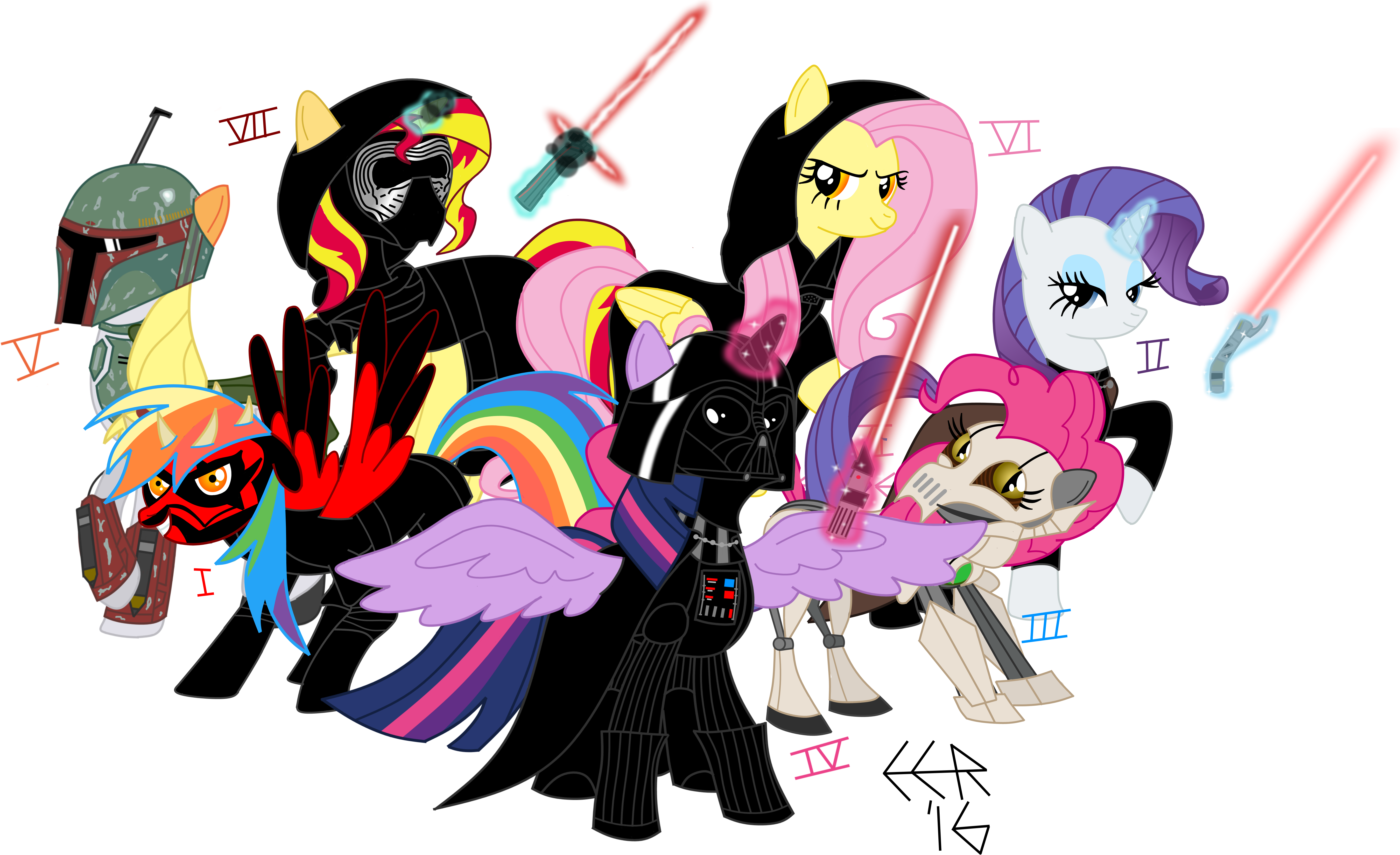 Alicorn, Applejack, Artist - General Grievous And Kylo Ren (6241x4185), Png Download