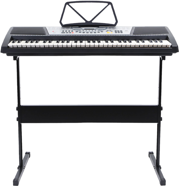 Hamzer 61 Key Electric Music Keyboard Piano With Stand - Electronic Keyboard (600x600), Png Download