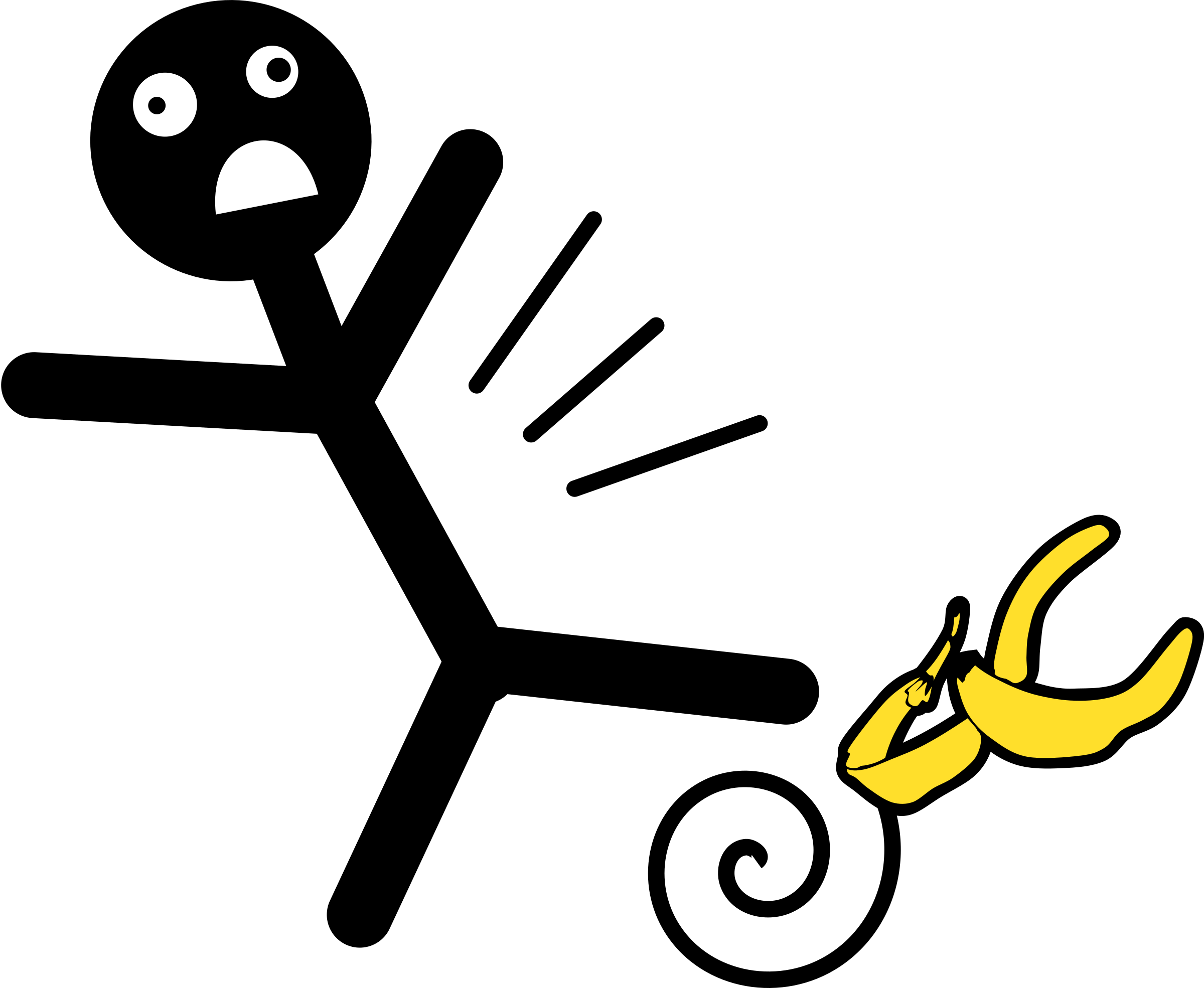 Image Free Slipping On Banana Peel Big Image Png - People Slipping On Banana Peels (2400x1970), Png Download