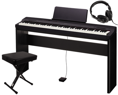 Casio Px 160csu 88 Key Keyboard Bundle - Casio Privia Px160w (400x325), Png Download
