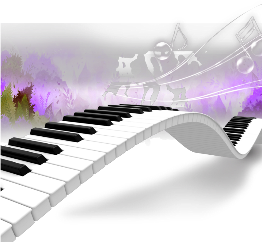 Keyboard Music Dancing Notes Musicnotes Purple - Outad Blue Quality Super Mini Guitar Mechanical Metronome (1024x1024), Png Download