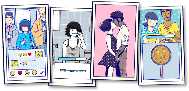The Game About Falling In Love, Developed By Ken Wong's - Florence Game App (635x309), Png Download