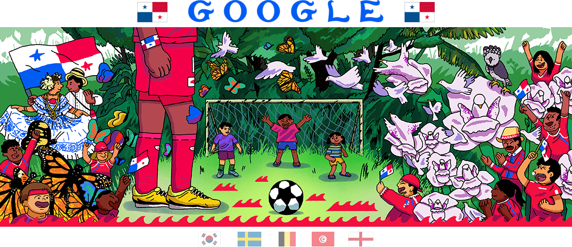 World Cup 2018 Day 5 5138360925421568 5707274949492736 - Google Logo World Cup Countries (1158x500), Png Download
