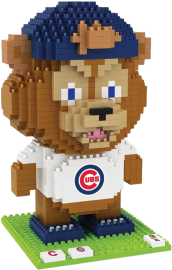 Chicago Cubs Mlb 3d Brxlz Puzzle Blocks - Chicago Cubs Clark Mascot Brxlz Puzzle, Brown (600x600), Png Download