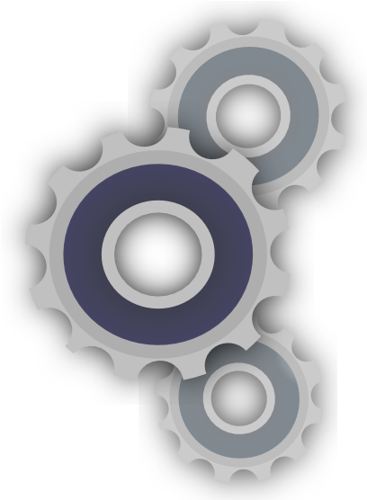 3 Cogs Clip Art - Animated Cogs (438x597), Png Download