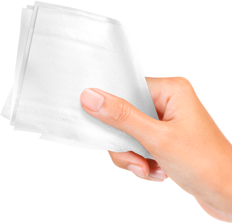 Hand With Tissue Transparent (756x728), Png Download
