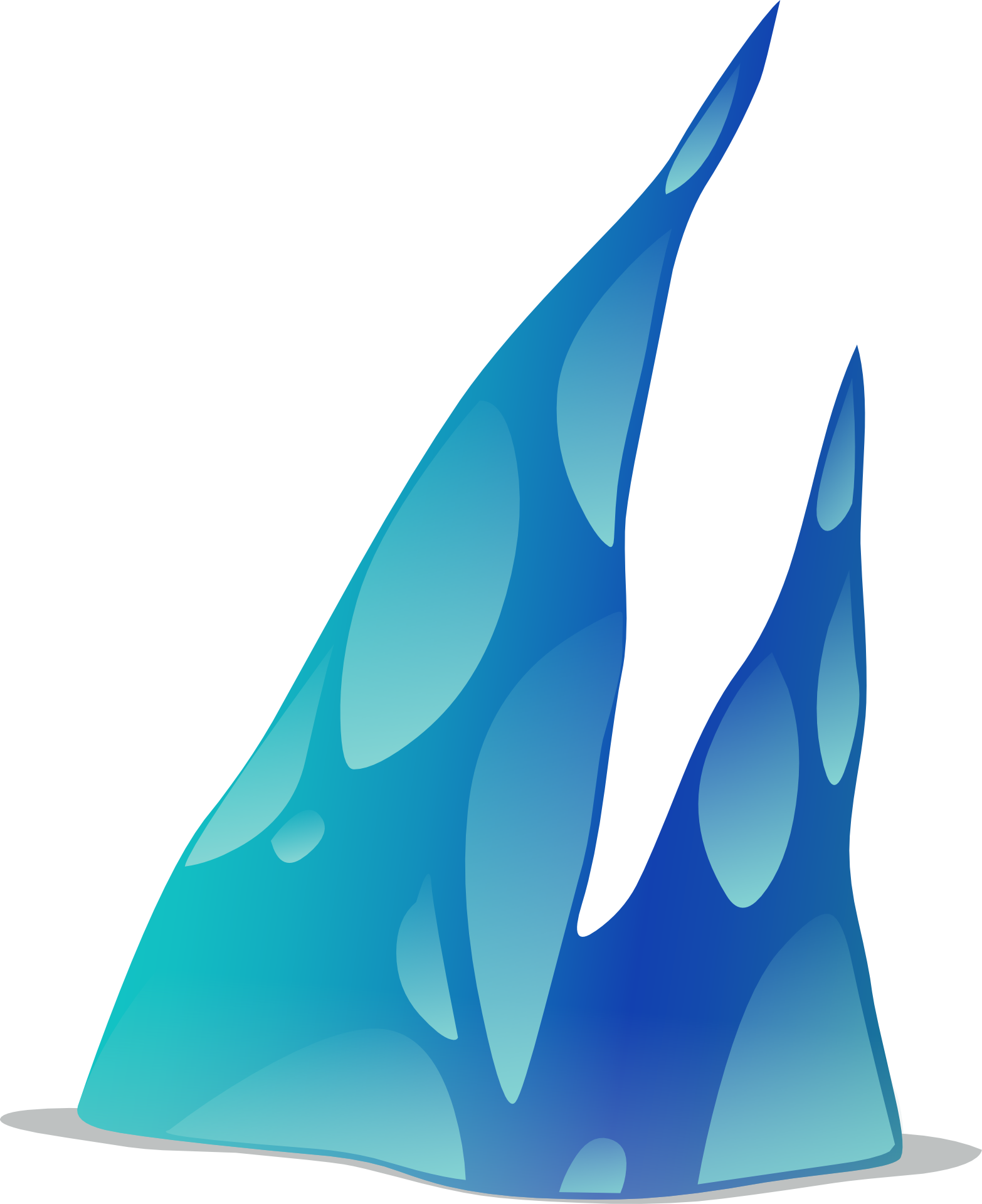 Drawing Of Blue Icebergs Free Image Clip Royalty Free - Icebergs Png (1566x1920), Png Download