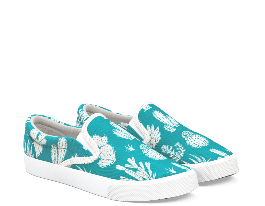 Cactus & Succulents - Slip-on Shoe (1024x1024), Png Download