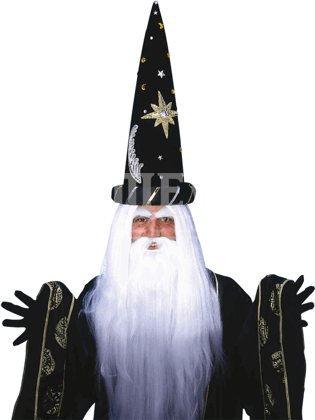 Wizard Beard Png - Forum Novelties Merlin Wig And Beard Wigs Adult Costume (850x850), Png Download