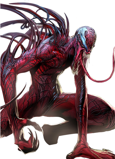 Carnage - Toxin Spiderman (398x556), Png Download